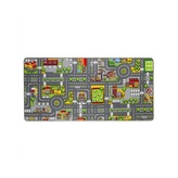 Siva koberec Město 95x200cm