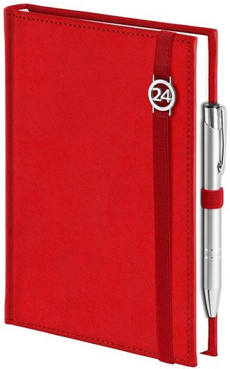 Kalendarz 2024 A4 Tygodniowy Cross czerwony