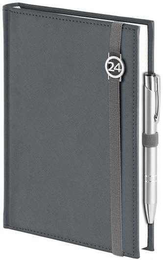 Kalendarz 2024 A5 Tygodniowy Cross srebrny