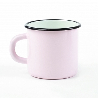 Hrnek smalt 370ml ¤8cm hladký  CZ růžová