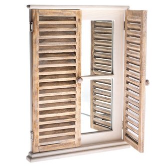 Zrcadlo s okenicemi (dřevo), 1/4