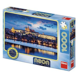 Pražský hrad - Puzzle neónové 1000 dielikov