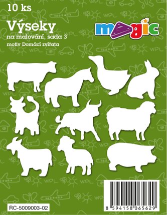 Papírové výseky MAGIC, 4 - 7cm, 10ks, sada 3 - Domácí zvířata