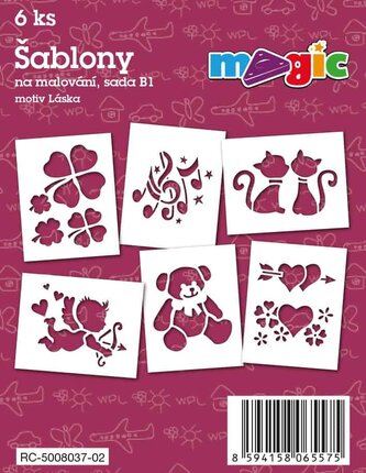MAGIC papierové šablóny na maľovanie LÁSKA