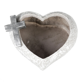 Srdce - obal,  polyresin.