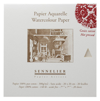 Sennelier blok akvarelový satin grain 30x30 cm