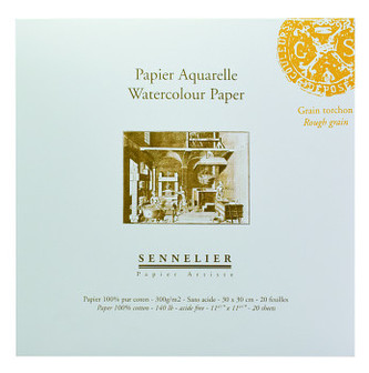 Sennelier blok akvarelový rough grain 30x30 cm