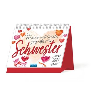 Trötsch Aufstellkalender Meine weltbeste Schwester 2024