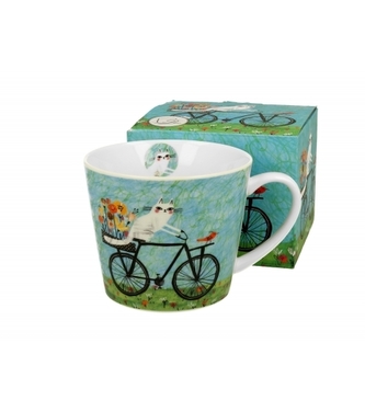 Porcelánový hrnek Cat's World bicycle 610 ml v dárkovém boxu
