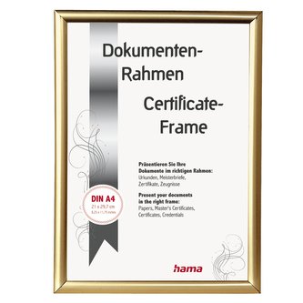 Hama rámeček plastový MADRID, zlatá, 21x29,7 cm (formát A4)