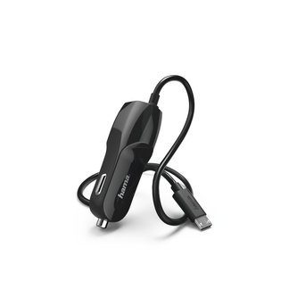 Hama nabíječka do vozidla s kabelem, micro USB, 1 A