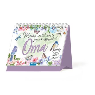 Trötsch Aufstellkalender Meine weltbeste Oma 2024