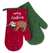 Kuchyňské rukavice chňapky LOVELY CHRISTMAS červená 18x30 cm Essex