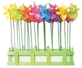 zápich Větrník  9cm, PUNTÍKY pvc+dřevo, dekorace