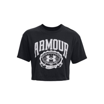 T-shirt Collegiate Crest Crop SS Grey - Under Armour - Velikost: XS