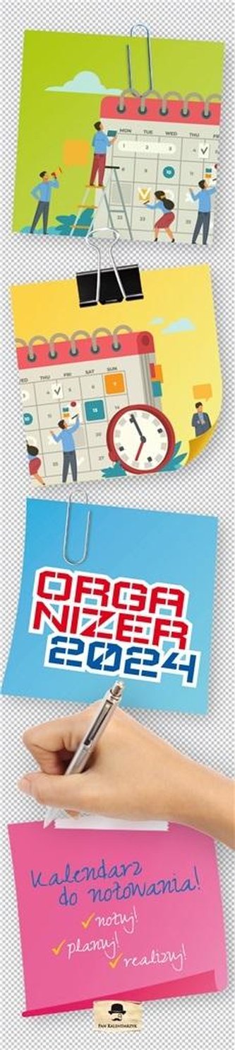 Kalendarz 2024 paskowy wąski Organizer