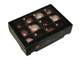 Skleněné baňky divoký květ 5,7 cm, sada 12 ks