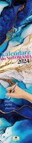 Kalendarz 2024 paskowy wąski Do notowania