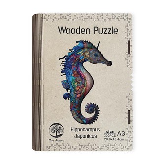 Dřěvěné puzzle/Mořský koník A3