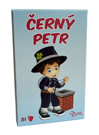 Karty Černý Petr kominík modrá krabička