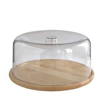 Dřevěný tác s plast. poklopem 30x14cm