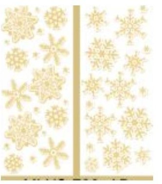 Naklejki na folii śnieżynki 10x22cm