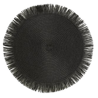 Prostírání kulaté BOHO I. černá O 38 cm Mybesthome