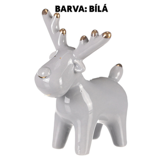 Sob keramický, bílo-zlatý.