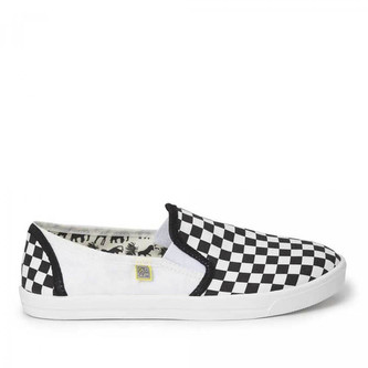 Oldcom Slip-On COOPER Šachové Velikost: 40, Barva: Bílá