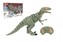 Dinosaurus chodiaci IC velociraptor plast 50cm na batérie so zvukom so svetlom v krabici 53x32,5x12cm