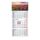 Kalendár nástenný Trojmesačný/1-špirála 2024 - Lúka