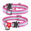 WAUDOG obojek nylonový Glow růžový Fastex QR (28-40cm/2,0cm)
