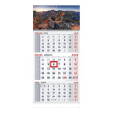 Kalendár nástenný Trojmesačný/1-špirála 2024 - Hory