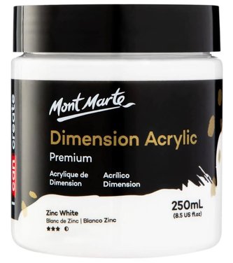 Mont Marte  Acrylová barva PREMIUM, 250ml, zinková bílá, plastová dóza