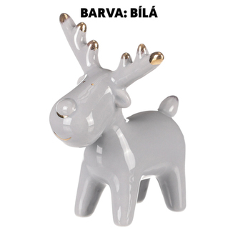 Sob keramický, bílo-zlatý.