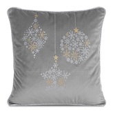 Vánoční polštář NATALE SW 55 stříbrná 45x45 cm mikrovlákno MyBestHome