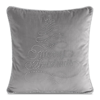 Vánoční polštář NATALE SW 52 stříbrná 45x45 cm mikrovlákno MyBestHome