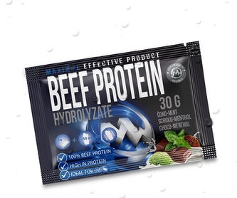 BEEF PROTEIN HYDROLYZATE - čoko-mint 30 g