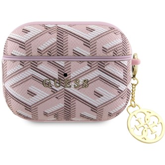 Guess PU G Cube Charm Pouzdro AirPods Pro růžové