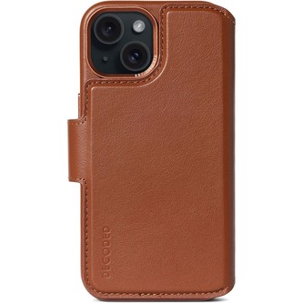 Decoded Leather Detachable Wallet, tan - iPhone 15