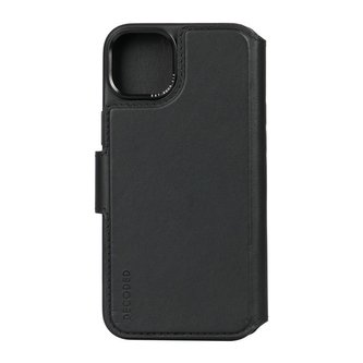 Decoded Leather Detachable Wallet, black - iPhone 15 Plus