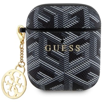 Guess PU G Cube Charm Pouzdro AirPods 1/2 černé