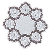 Vánoční dekorační žakárový ubrousek SONA bílá O 40 cm MyBestHome