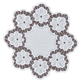 Vánoční dekorační žakárový ubrousek SONA bílá O 40 cm MyBestHome