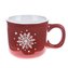 Keramický hrnek s vločkou, červený, 12/96