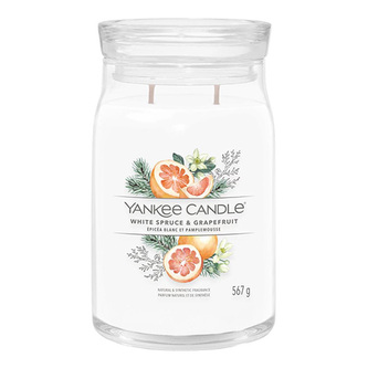 YANKEE CANDLE White Spruce & Grapefruit svíčka 567g / 2 knoty (Signature tumbler velký )