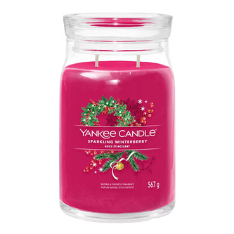 YANKEE CANDLE Sparkling Winterberry svíčka 567g / 2 knoty (Signature tumbler velký )