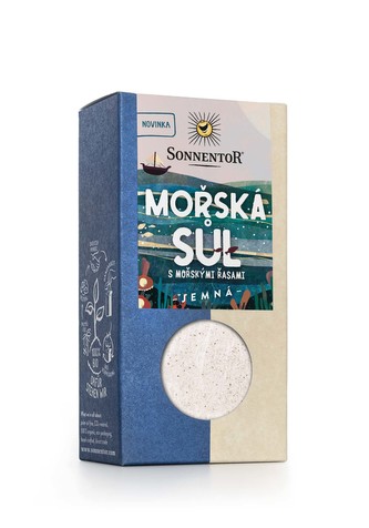 Sonnentor Mořská sůl s mořskými řasami obsahujícími jód 150 g