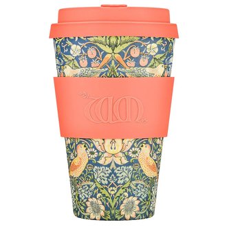 Ecoffee Cup, William Morris Gallery, Strawberry Thief, 400 ml