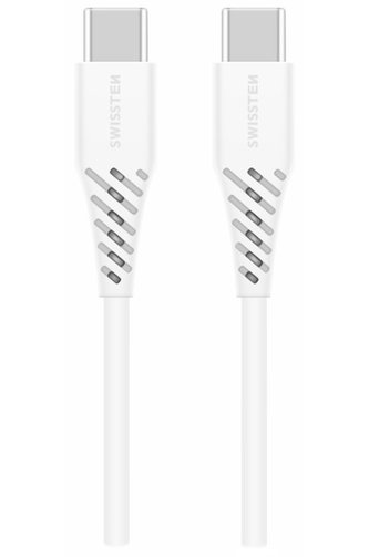 Swissten  Datový kabel TPE USB-C / USB-C PD 5 A (100 W) 2,5 M bílý